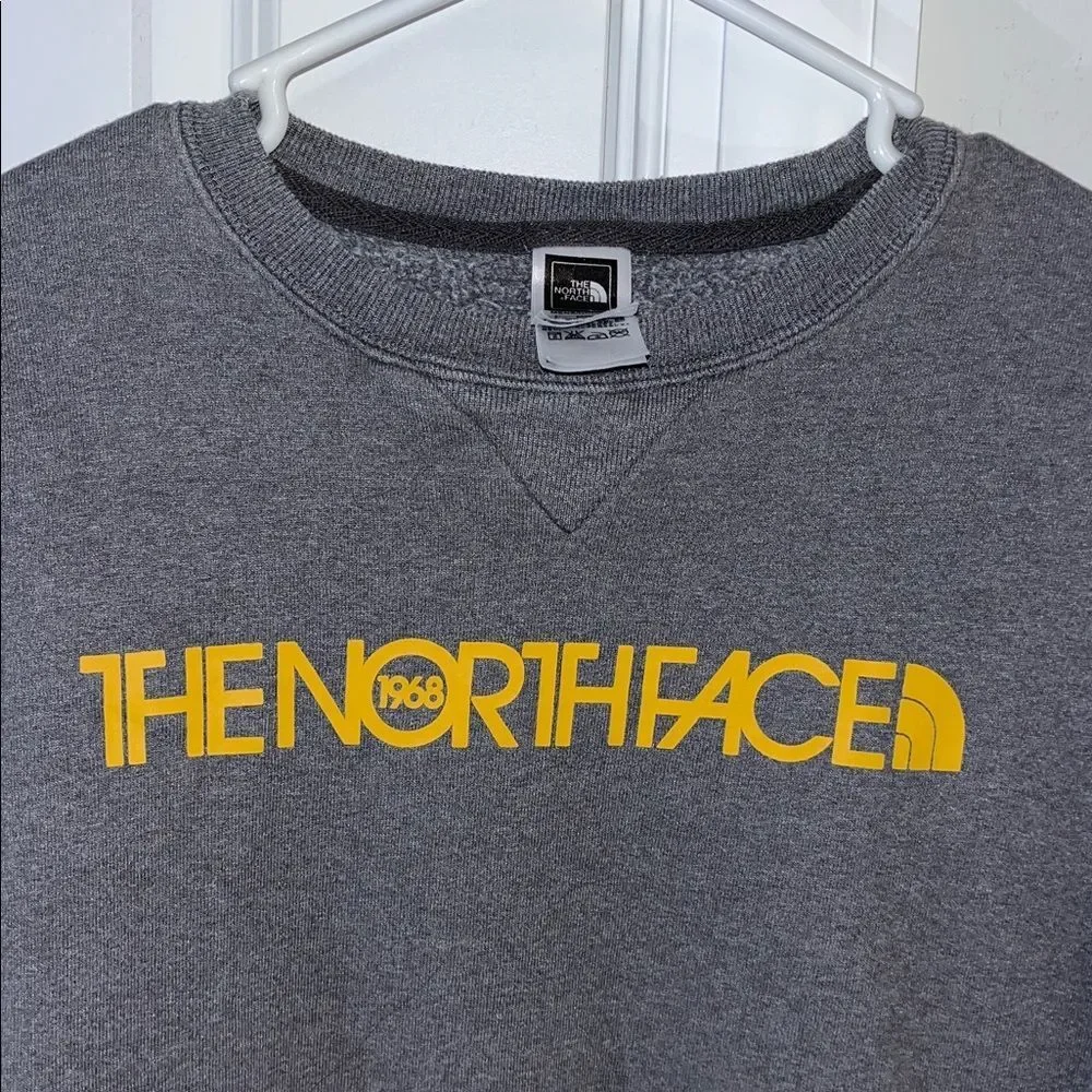 Men’s retro North Face Gray 1968 Vintage fleece sweatshirt M old logo style